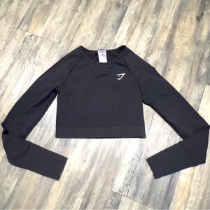 Gymshark cropped long sleeve shirt sz medium